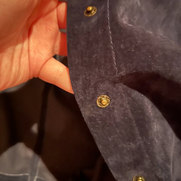 Coldwater Creek Women's Dark Navy Genuine Suede Leather Shirt Jacket XL - Picture 12 of 13